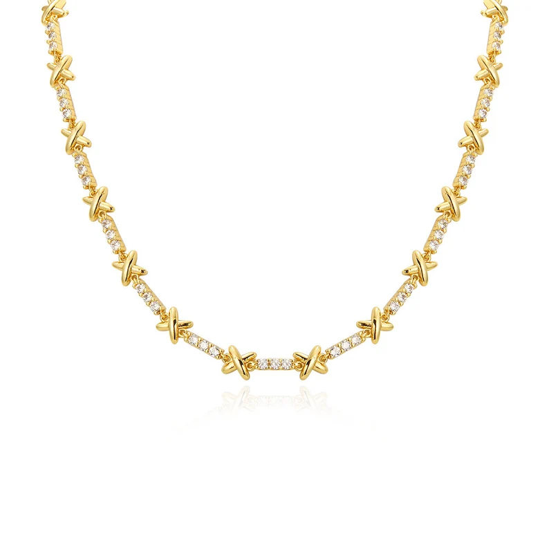 Zirconia Love Island XOXO Choker Necklace
