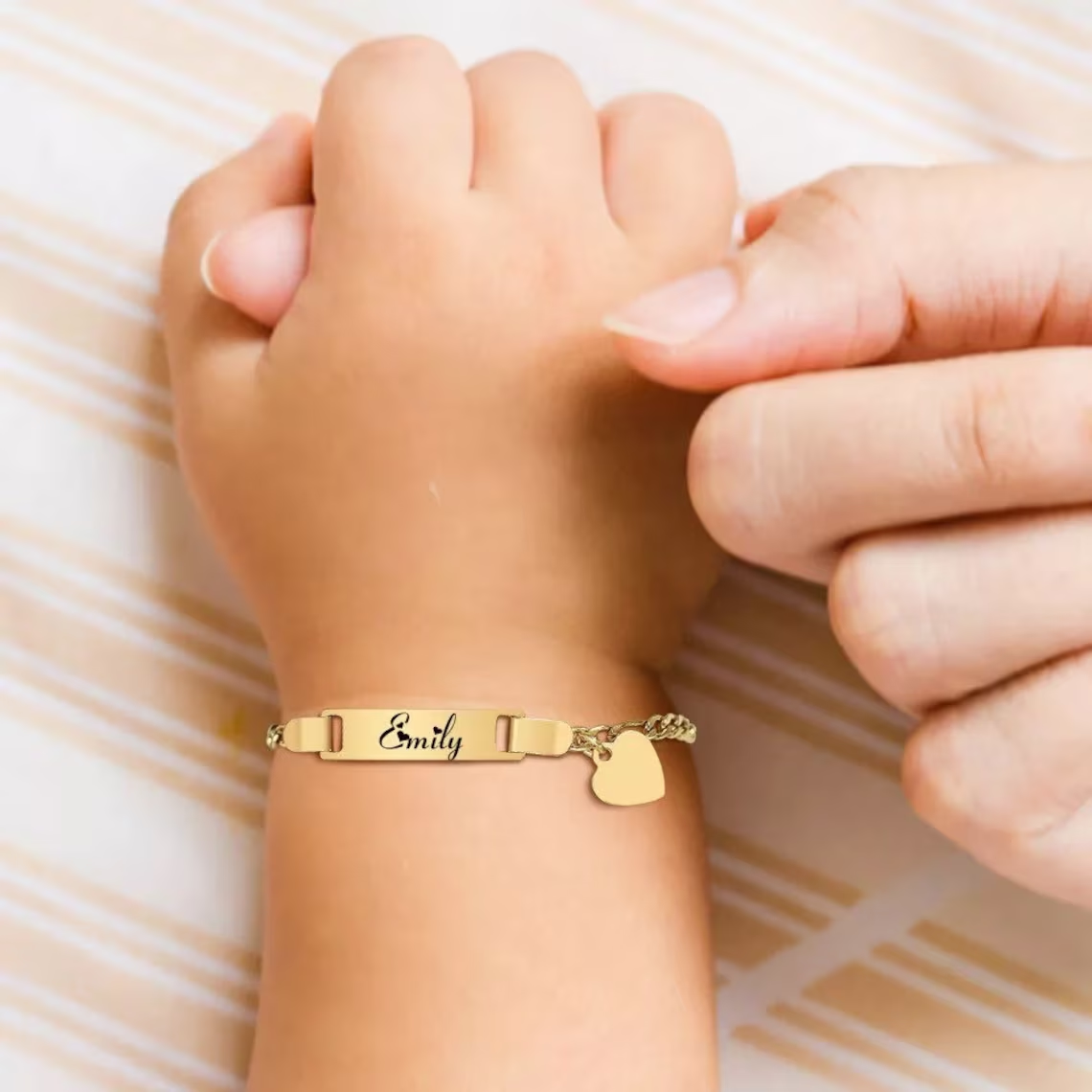 Heart Personalized Kids Name Bracelet