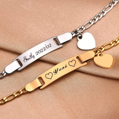 Heart Personalized Kids Name Bracelet