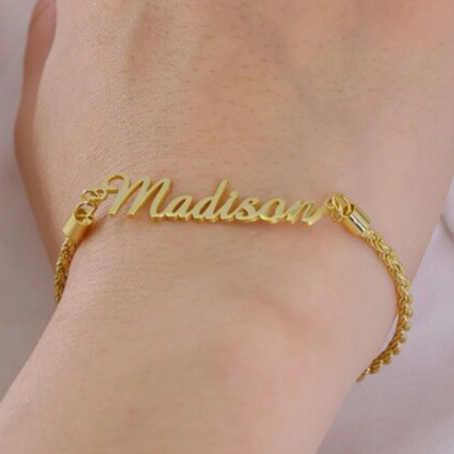 Personalized Rope Chain Name Bracelet