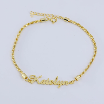 Personalized Rope Chain Name Bracelet