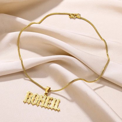 Personalized Removable Light Beam Nameplate Pendant Necklace 