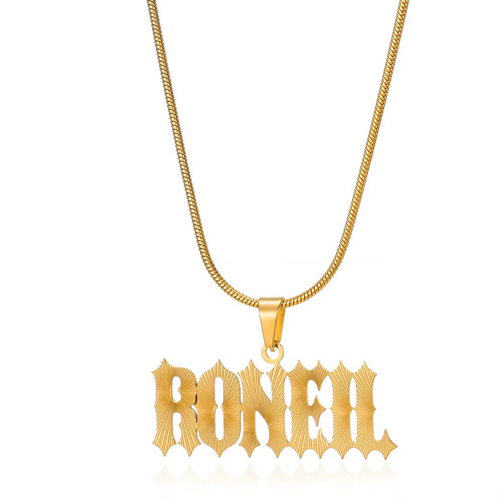 Personalized Removable Light Beam Nameplate Pendant Necklace Personalized Removable Light Beam Nameplate Pendant Necklace