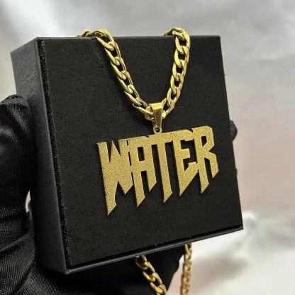 Forsted Nameplate Pendant Cuban Chain Personalized Name Necklace