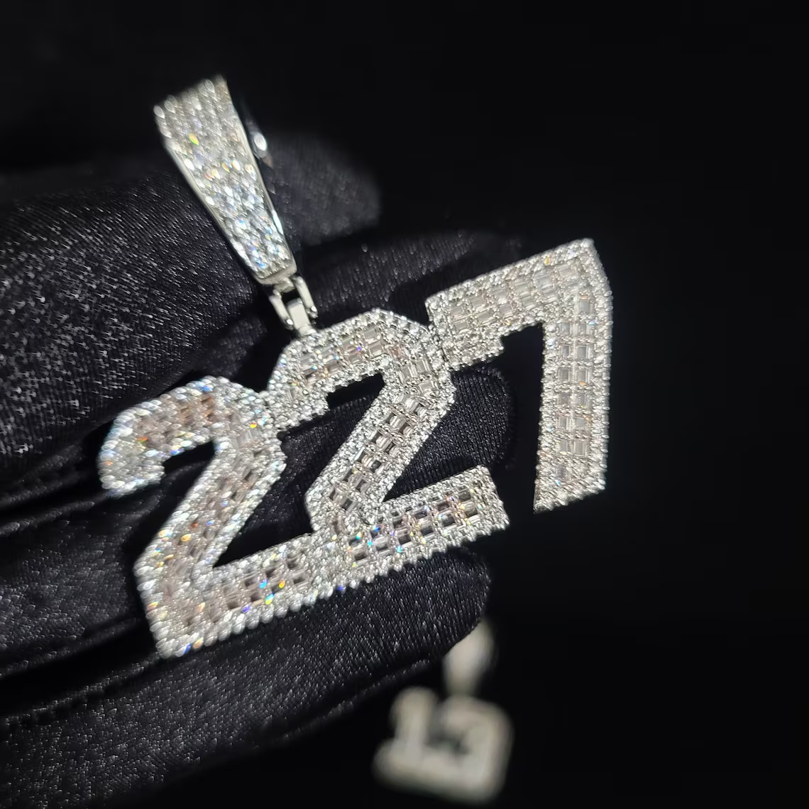 Bling Hip Hop Style 1-6 Numbers Cuban Chain Custom Number Necklace