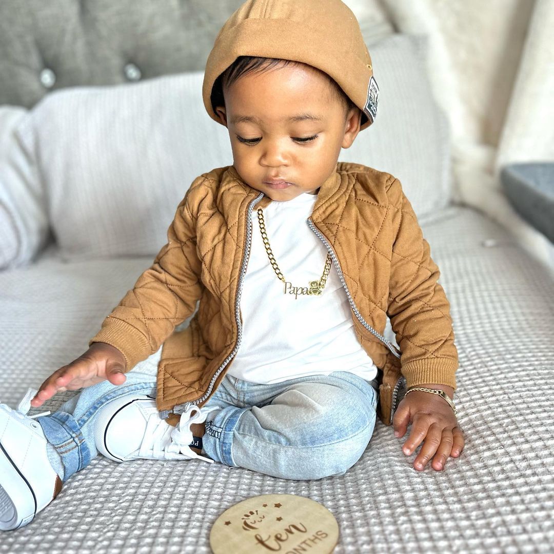 [Papa's necklace]Teddy Bear Nameplate Pendant Cuban Chain Personalized Name Necklace