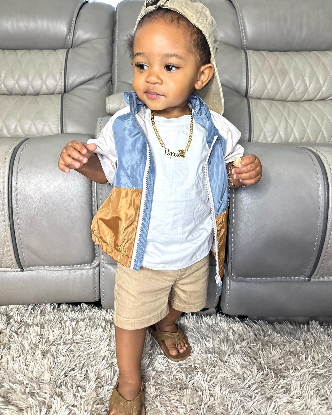 [Papa's necklace]Teddy Bear Nameplate Pendant Cuban Chain Personalized Name Necklace