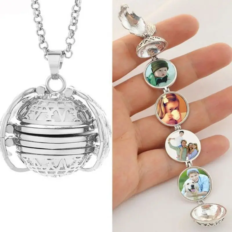 Personalized Multilayer Openable Photo Box Pendant Photo Necklace