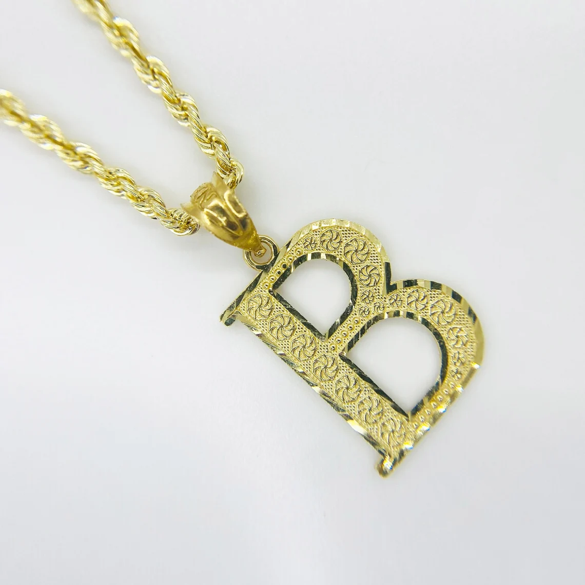 Personalized Gold-Plated Letter Monogram Necklace