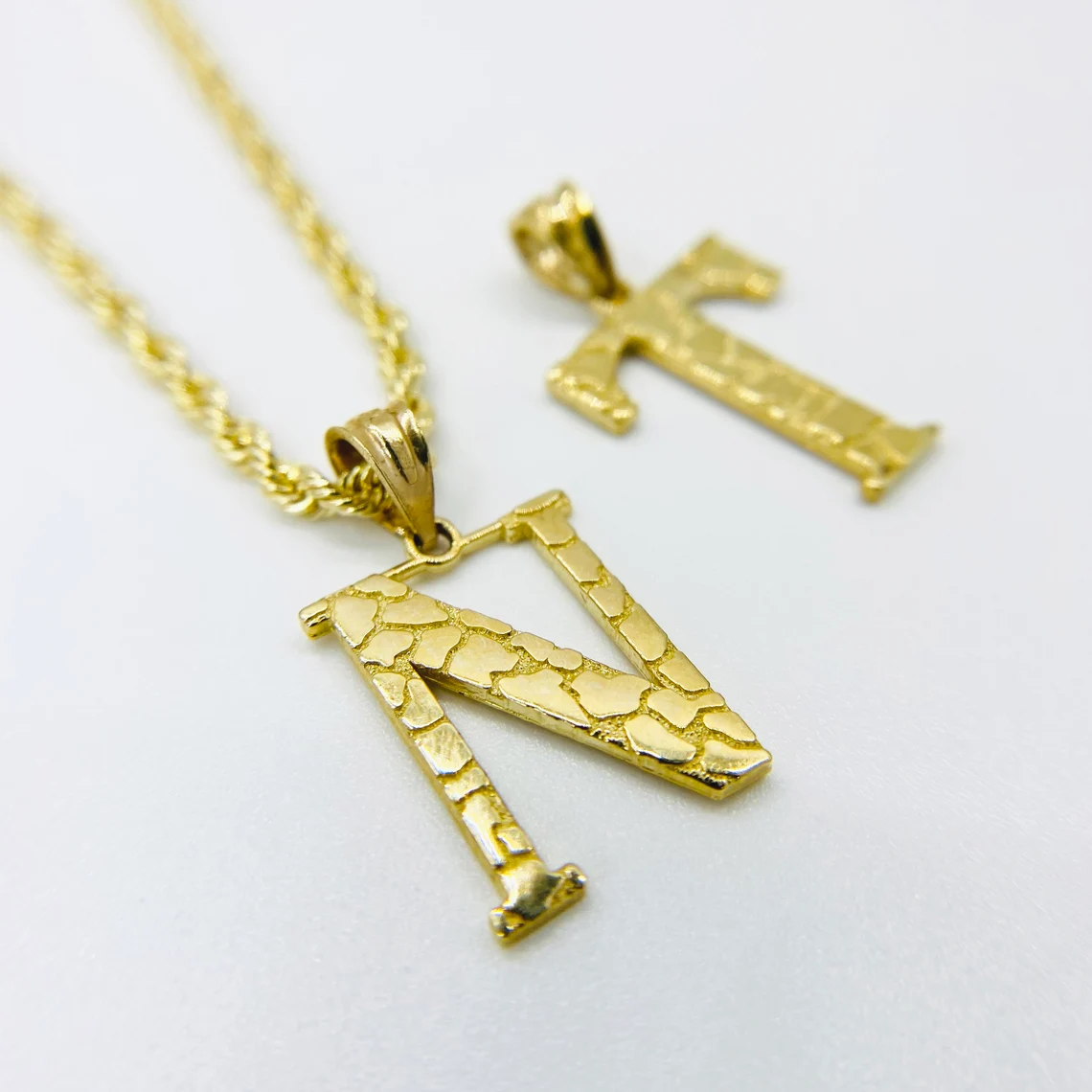 Initial Pendant Personalized Gold Plated Letter Necklace