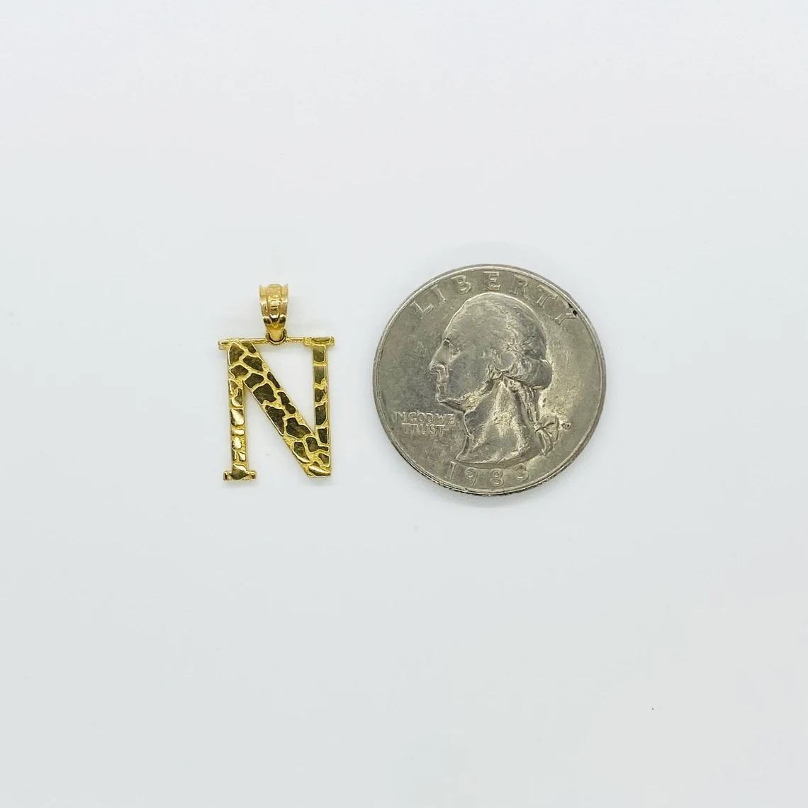 Initial Pendant Personalized Gold Plated Letter Necklace