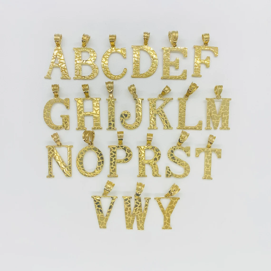 Initial Pendant Personalized Gold Plated Letter Necklace