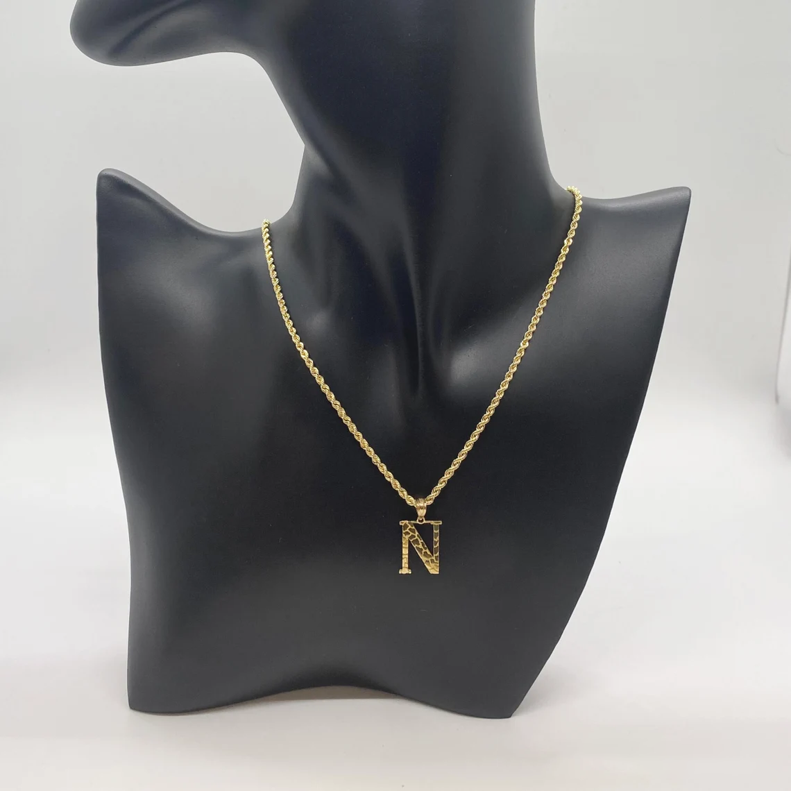 Initial Pendant Personalized Gold Plated Letter Necklace