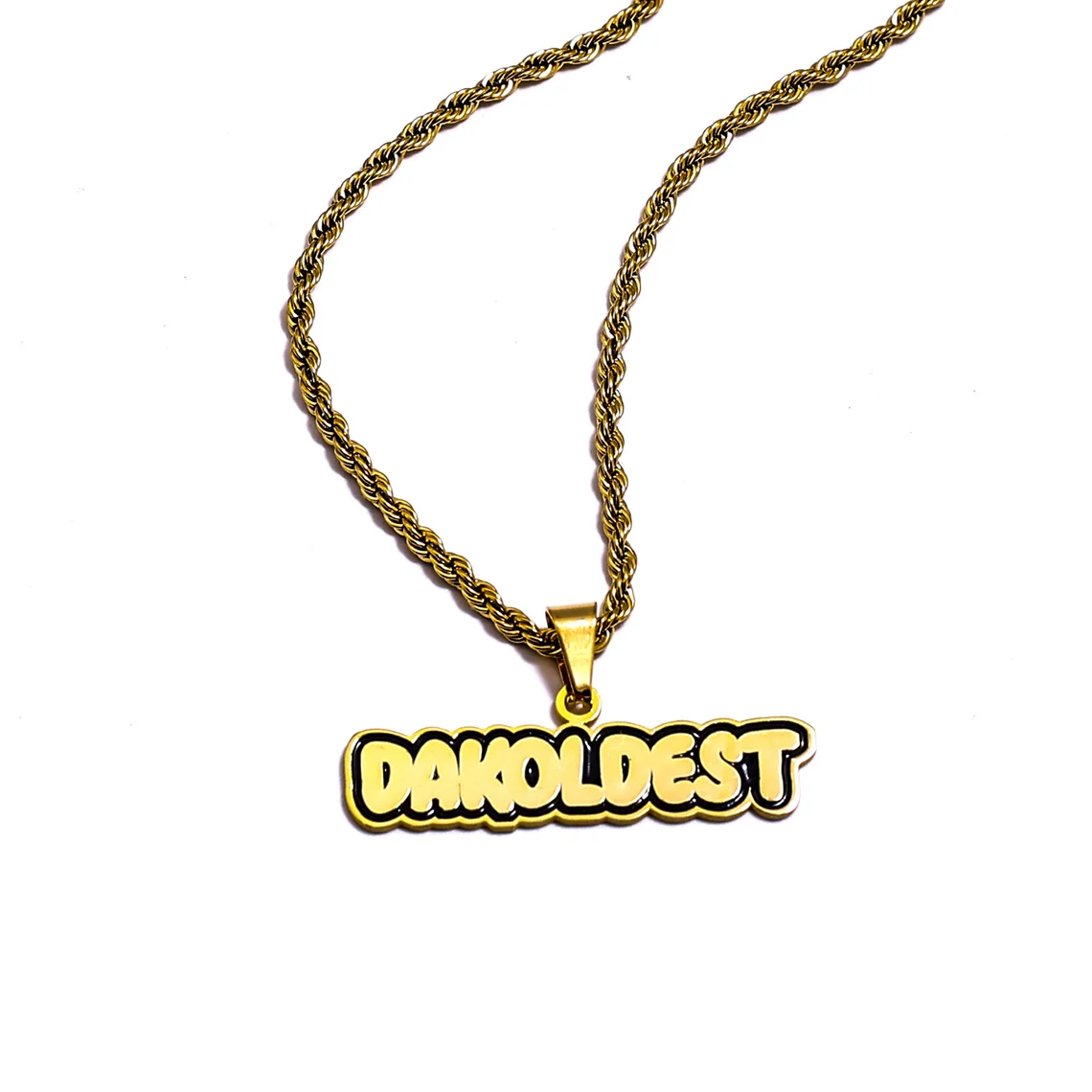 Detachable Chain Gold Plated Personalized Name Necklace