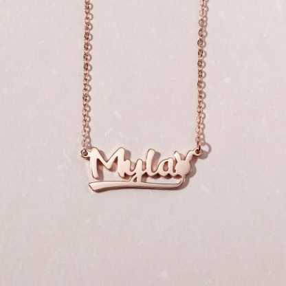 Cute Rabbit Nameplate Pendant Personalized Name Necklace