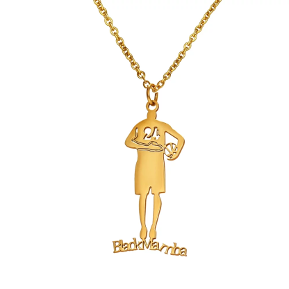Sportman Nameplate Pendant Personalized Name Necklace Gifts For Boys