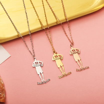 Sportman Nameplate Pendant Personalized Name Necklace Gifts For Boys