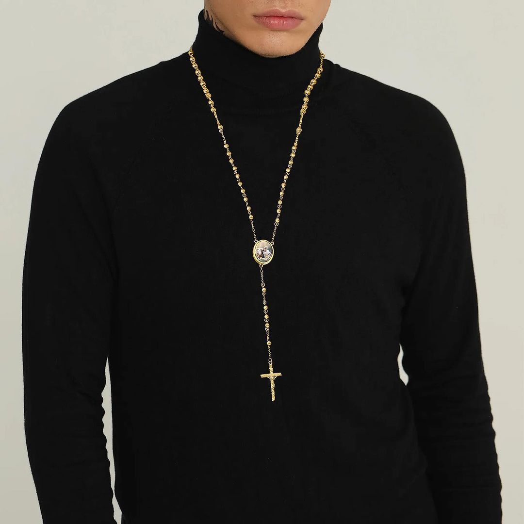 Cross Pendant Personalized Photo Necklace Memory Gifts