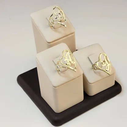 Initial Letter Heart Ring Personalized Custom Engraved Ring