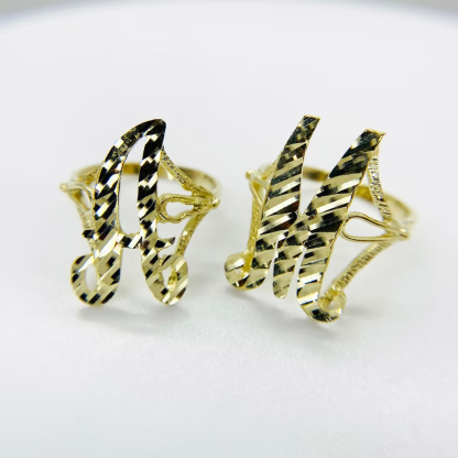 Initial Letter Ring Personalized Engraved Ring