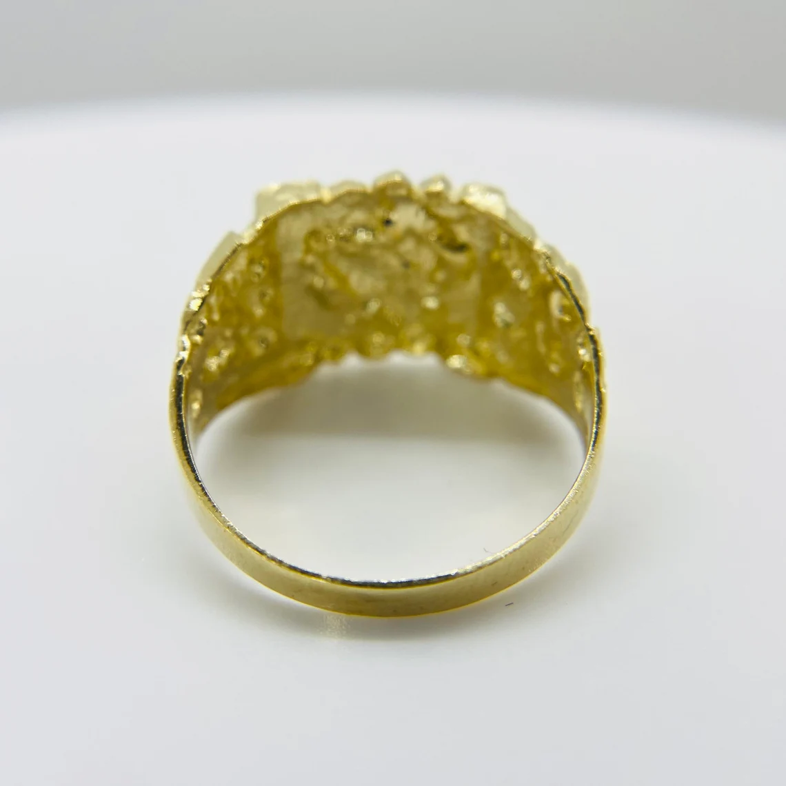 Gold Plate Nugget Square Vintage Ring