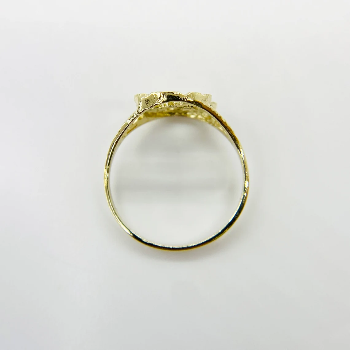 Initial Nugget Gold Plated Slim Cutom Engraved Ring