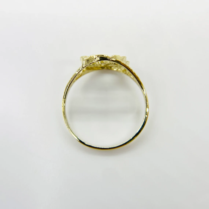 Initial Nugget Gold Plated Slim Cutom Engraved Ring