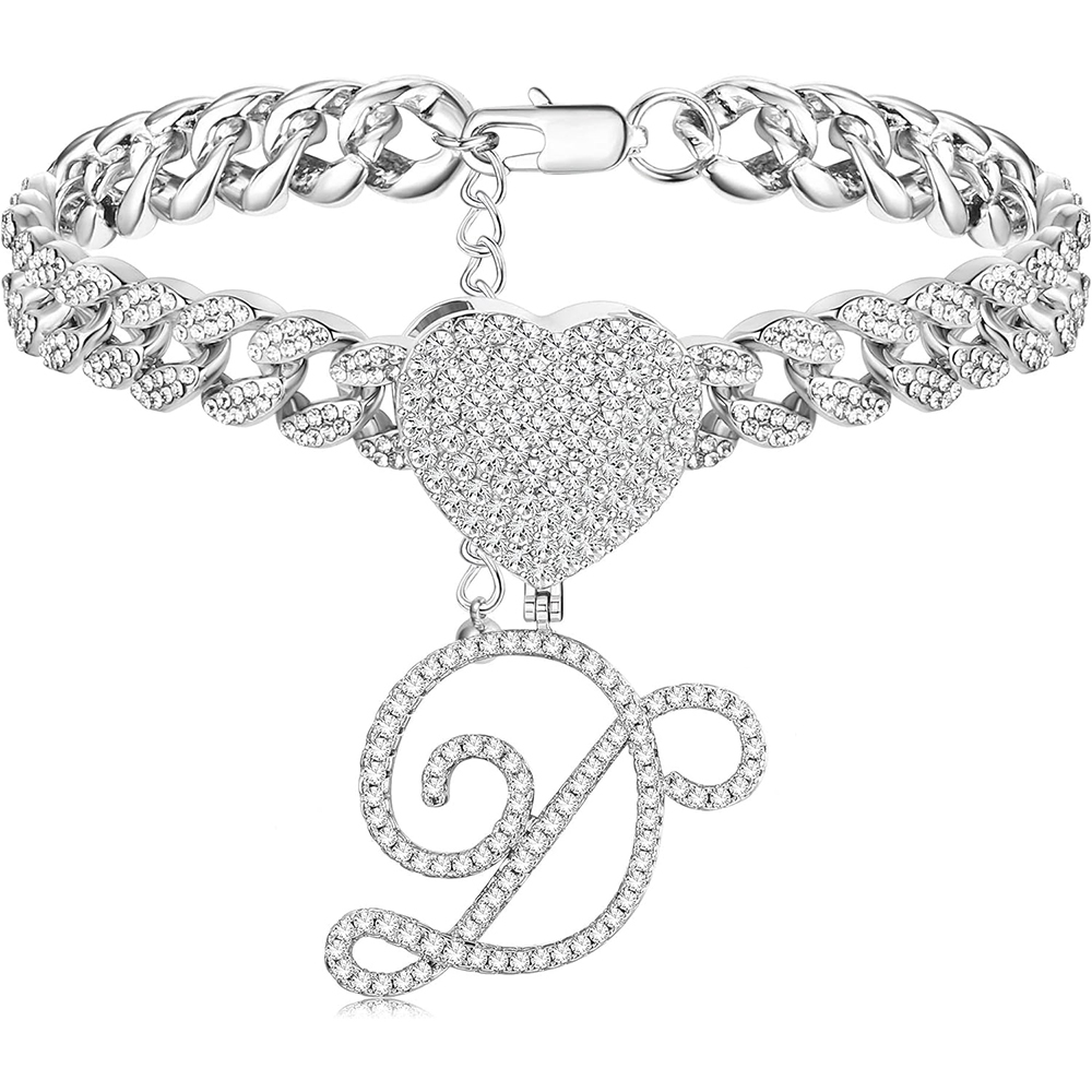 Cuban Link Chain Dainty Cute CZ Initial Anklets Personalized Cutom Initial Anklets