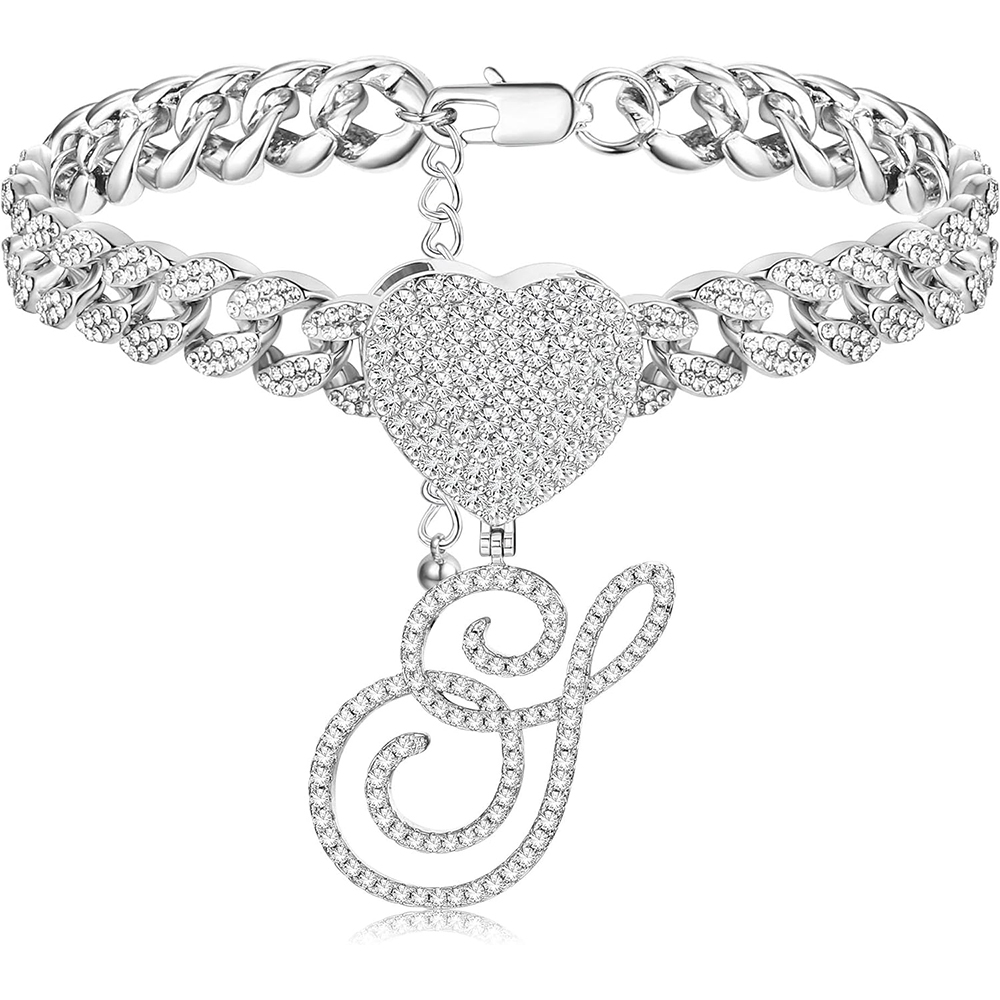 Cuban Link Chain Dainty Cute CZ Initial Anklets Personalized Cutom Initial Anklets