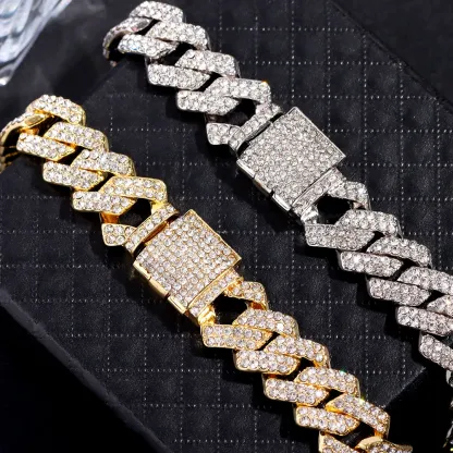 Iced Out Cubic Zirconia Cuban Link Chain Bling Anklet
