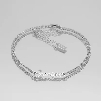 Personalized Gold Plated Custom Name Anklet For Women
