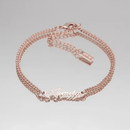 Personalized Gold Plated Custom Name Anklet For Women