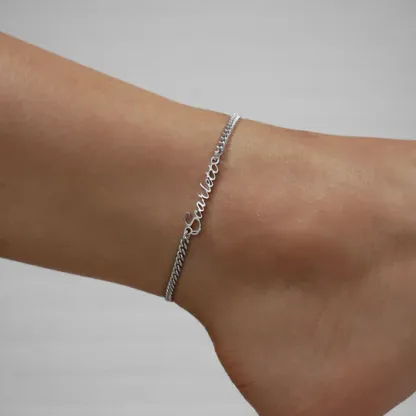 Personalized Gold Plated Custom Name Anklet For Women