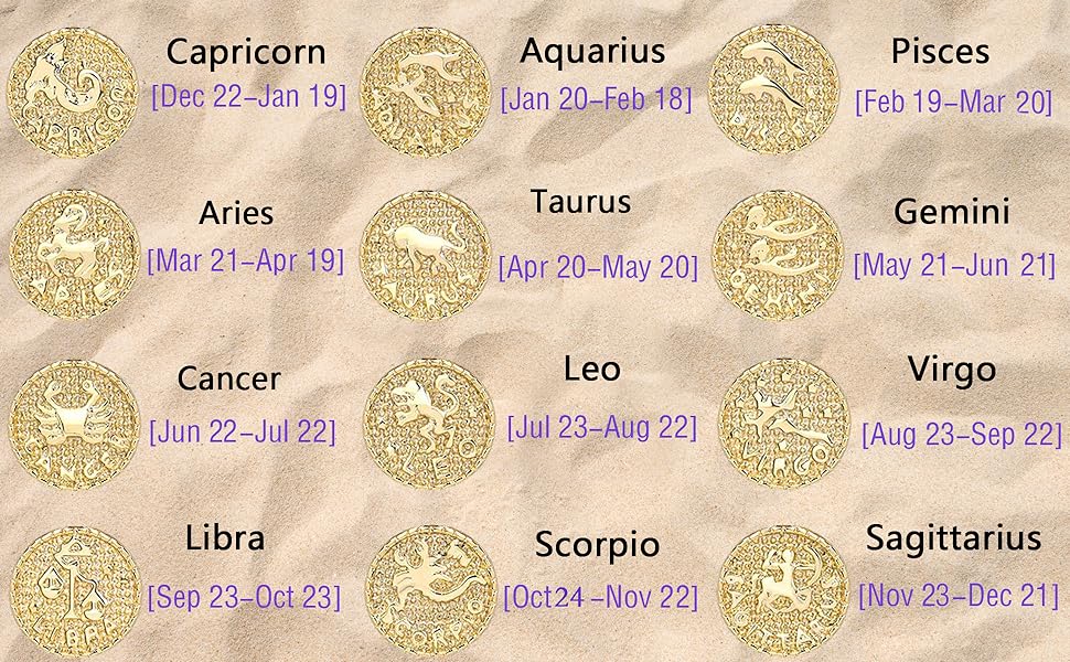 Dainty Zodiac Constellation Anklet Zodiac Sign Disc Ankle