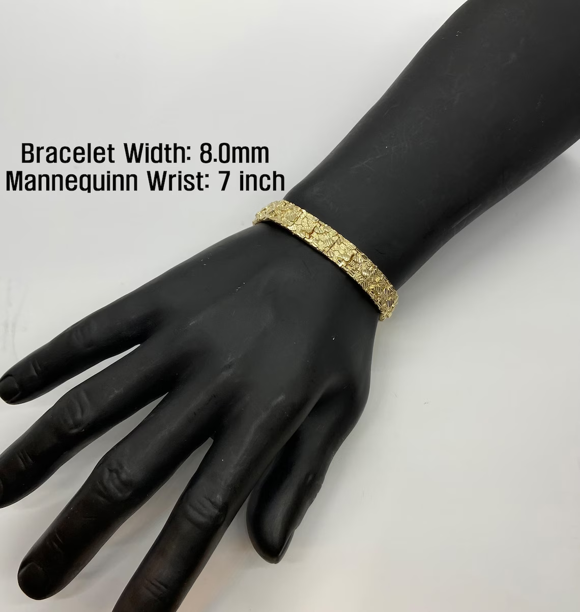Gold Plated Nugget Vintage Link Classic Bracelet
