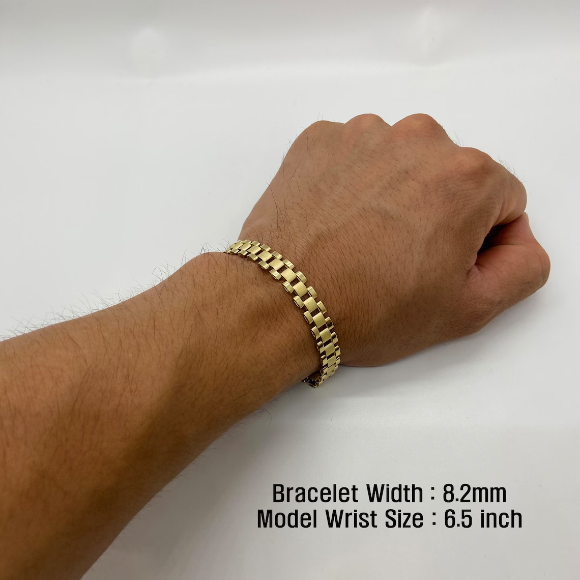 Rolex Style Link Chain Gold Plated Bracelet