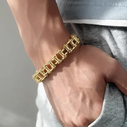Bike Charm Bicycle Chain Mens Bracelets 