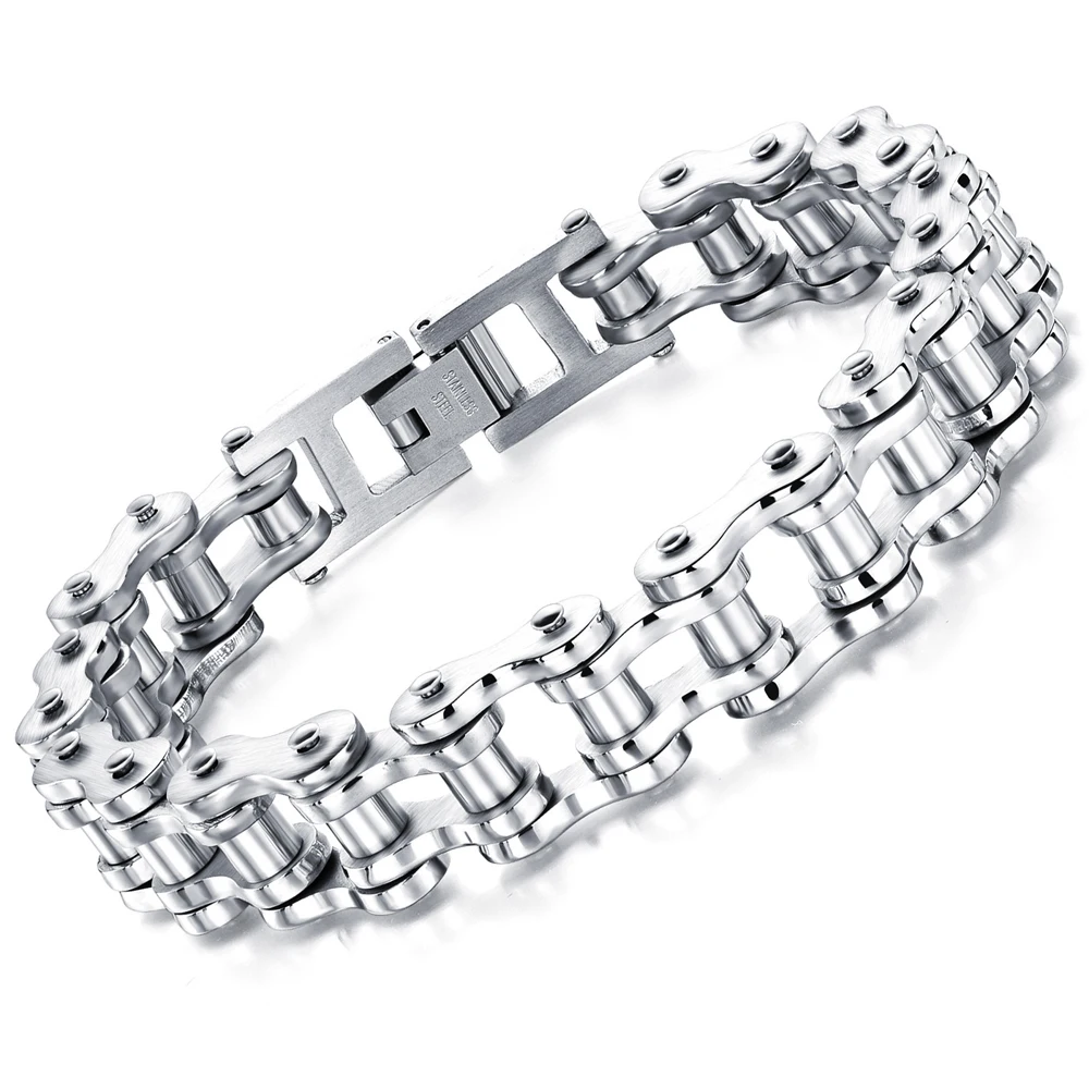 Bike Charm Bicycle Chain Mens Bracelets 