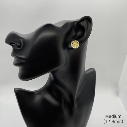 Round Circle Double Layer Sparkling Classic Stud Earrings