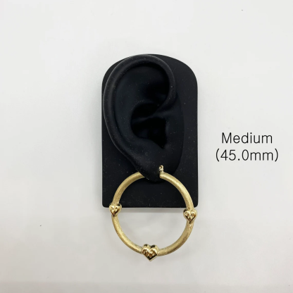 Round Heart Simple Classic Plain Beautiful Circle Hoop Earrings 