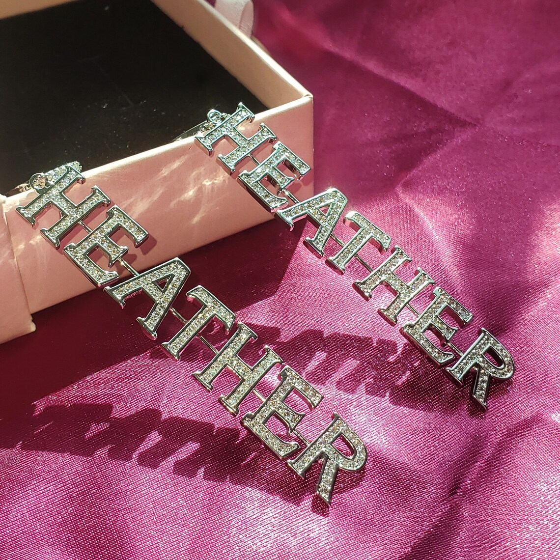 Sparkling Dangle Letter Personalized Name Earrings
