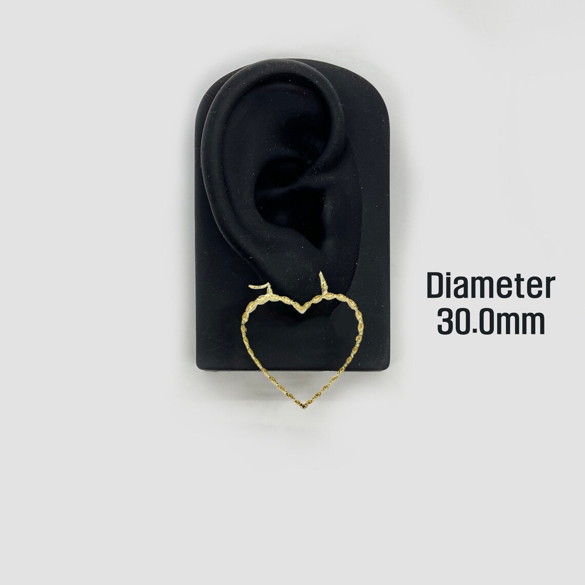 Heart Love Rolex Style Earrings Gold Plated Vintage Earrings