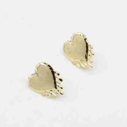 Dripping Heart Pendant Earrings Heart Love Vintage Stud Earrings