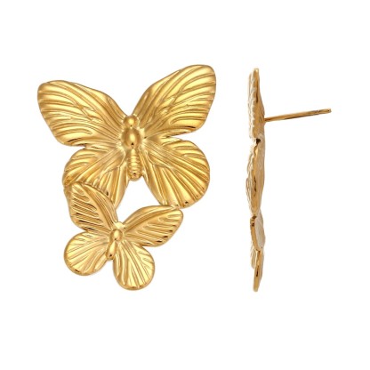 Gold Plated Butterfly Earrings Statement Charm Earrings