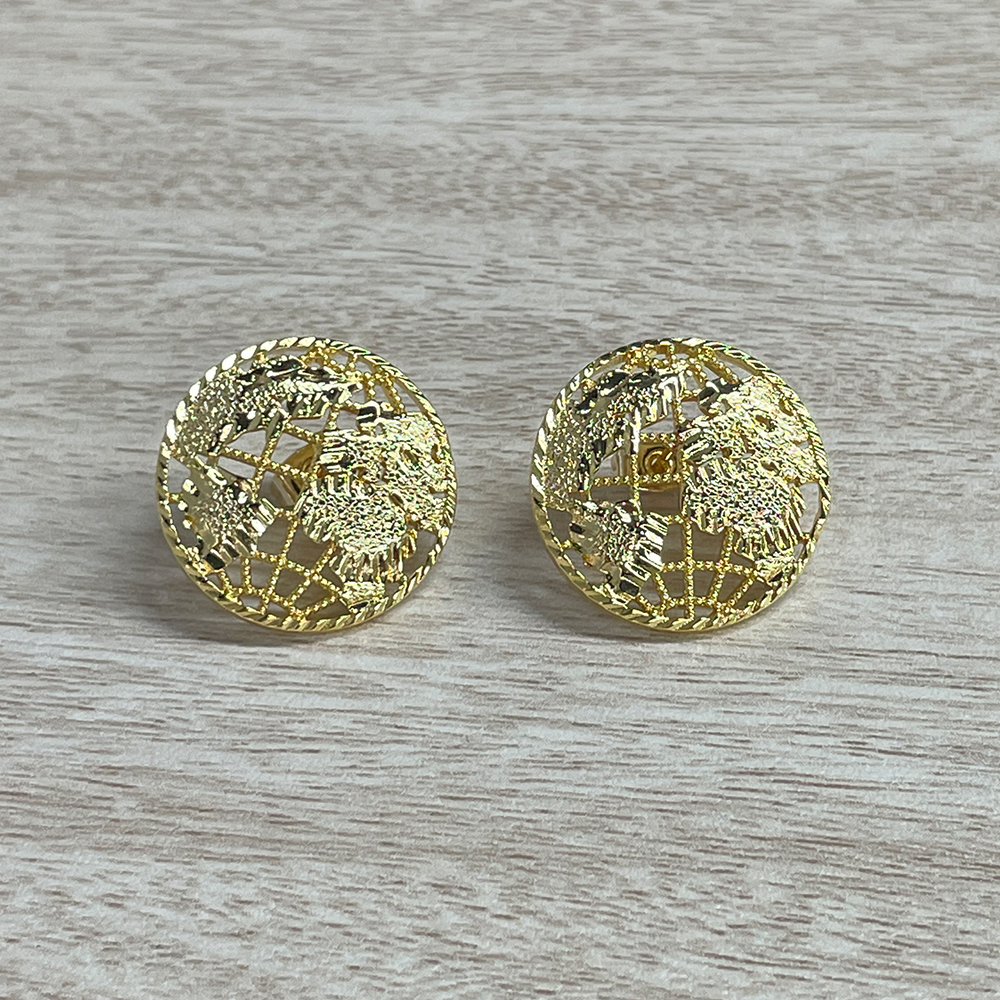 Circle Globe Stud Earrings World Map Earrings