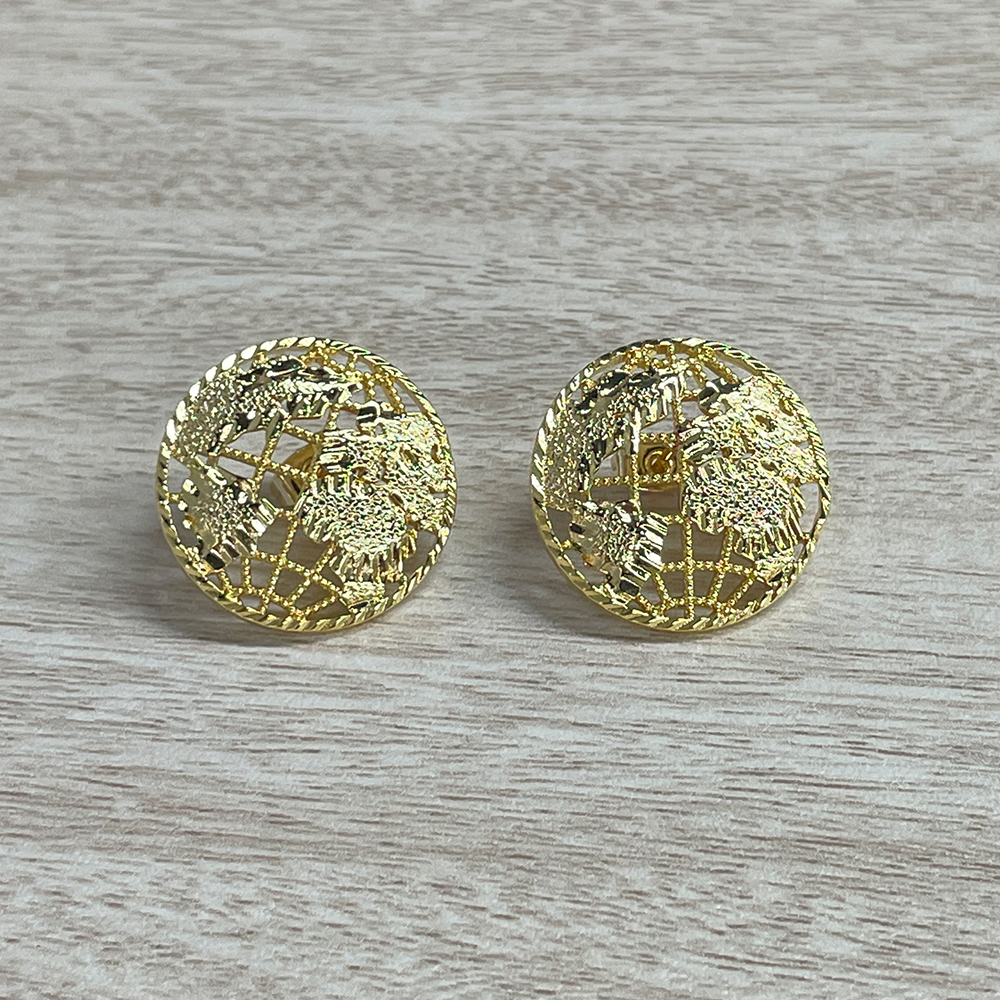 Circle Globe Stud Earrings World Map Earrings