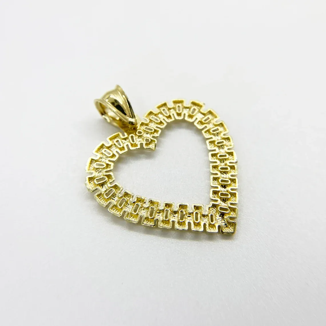 Rolex Style Heart Love Charm Necklace Rollie Gold Plated