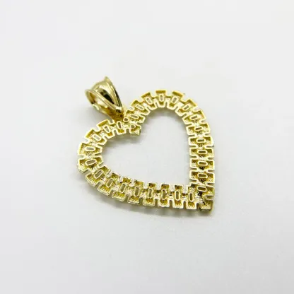 Rolex Style Heart Love Charm Necklace Rollie Gold Plated