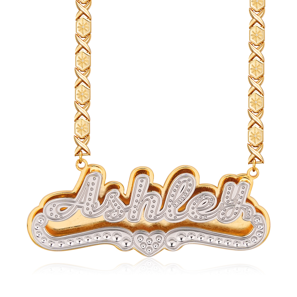 XOXO Chain Double Plated Personalized Name Necklace