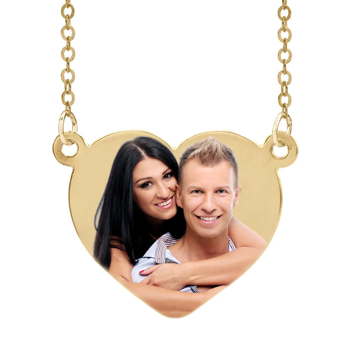 Heart Shaped Pendant Personalized Photo Necklace